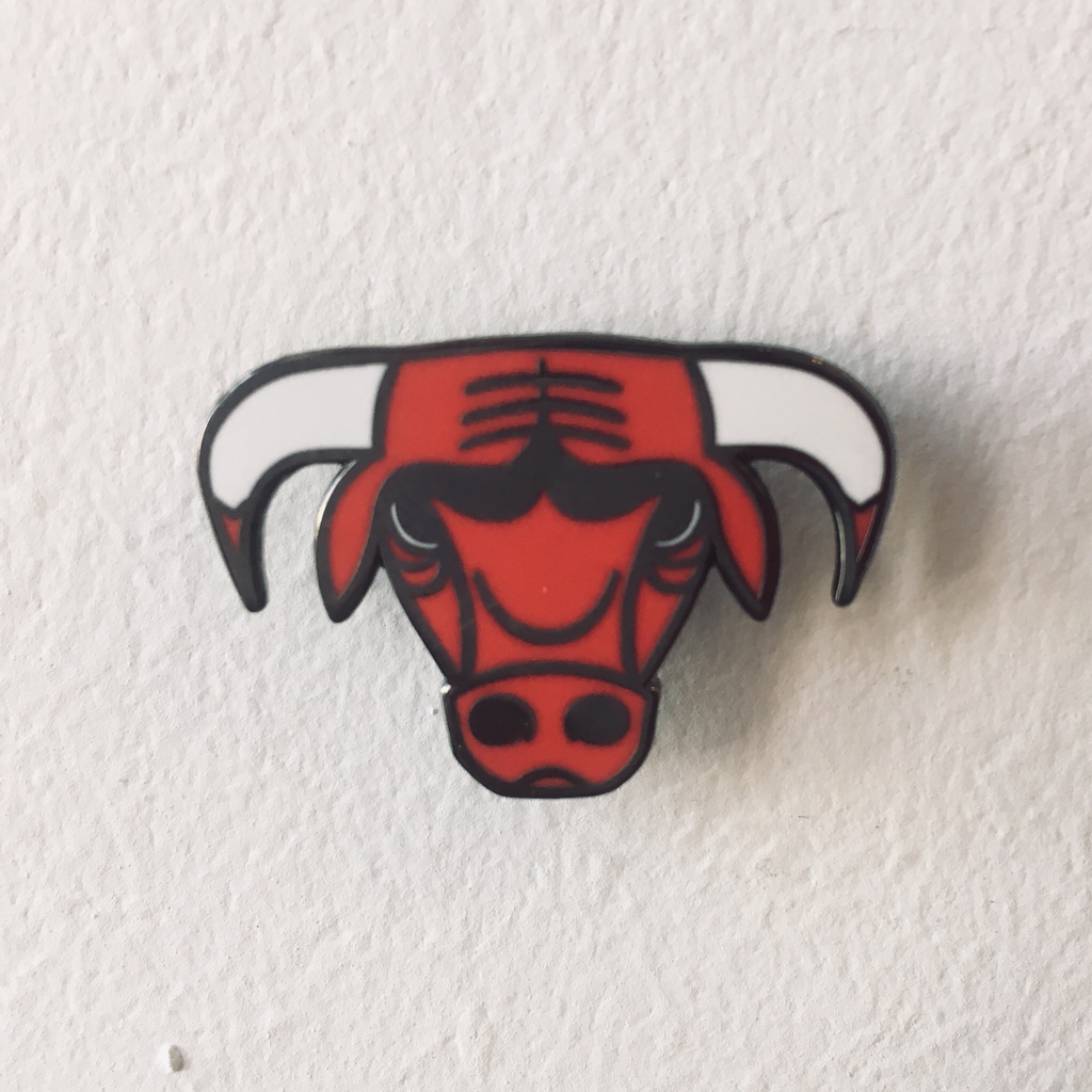 Sad Bull Enamel Pin